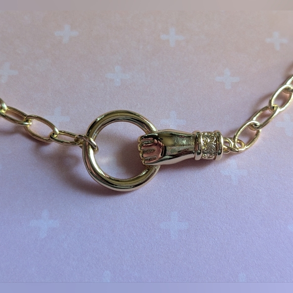 Figa Hand Holding Loop Necklace - Picture 5 of 9